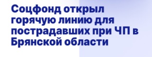 Соцфонд открыл горячую линию по оперативному оказанию мер социальной поддержки в связи с трагическими событиями в Брянской области